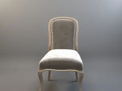 velvetchair dining chair Free low-poly 3D model