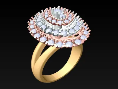 Diamond Ring - Womens Rings - N3928 3D print model