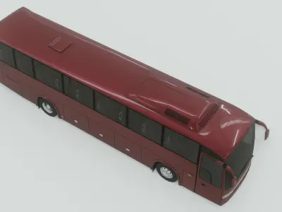 Bus Daewoo BX212 Low-poly 3D model