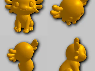 Axolotl - Kawaii Animals Collection 3D print model