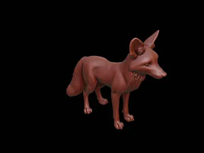 Fox Animal Sculpture 3D print model purchase