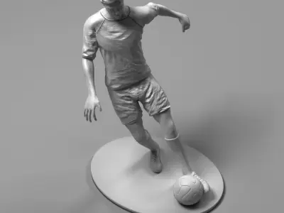 Footballer footstrike 02 3D print model