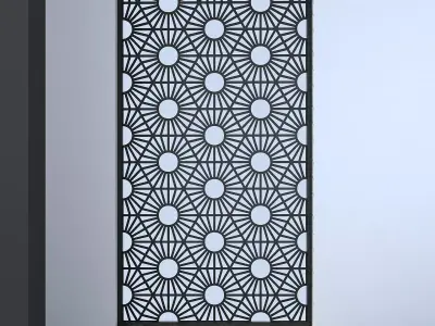 3d screen window with geometric pattern Low-poly 3D model
