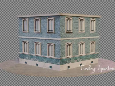 Pbr LowPoly Turkey Apartment Low-poly 3D model