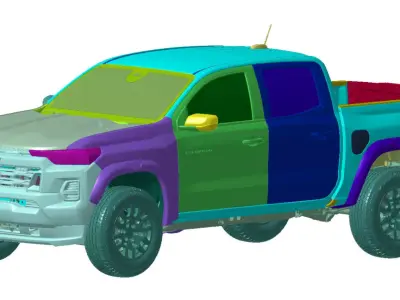 Chevrolet Colorado 4WD 2023 Vehicle 3d scan model 3D model