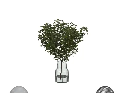 Branches in the vase 3D model