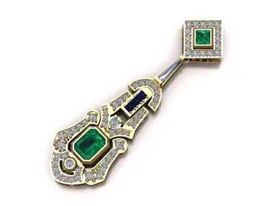 The Empress Heirloom Pendant jewelry 3D model - for Her 3D print model