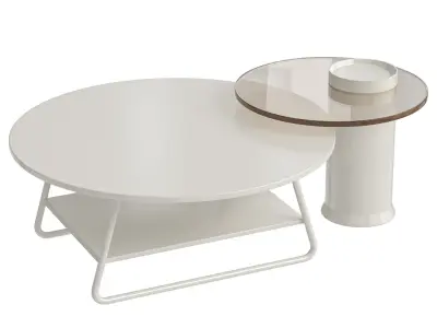 Luxury set of two coffee tables 3D model