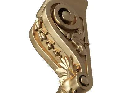 Corbel Carved 07 Low-poly 3D model