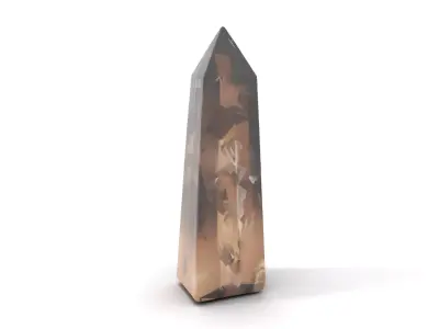Amber Obelisk Crystal model pack Low-poly 3D model