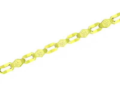 Luxury Geometric Link Bracelet Jewelry 3D Model 4128 3D print model