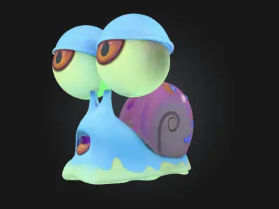 Snail in Helmets  A Whimsical Twist on Slow and Steady 3D model