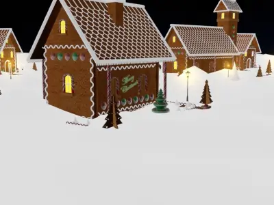 Gingerbread House 3D model