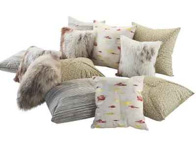 Decoration Pillows Set 2 3D model