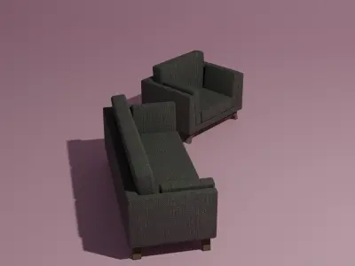 Couch and sofa 3D model
