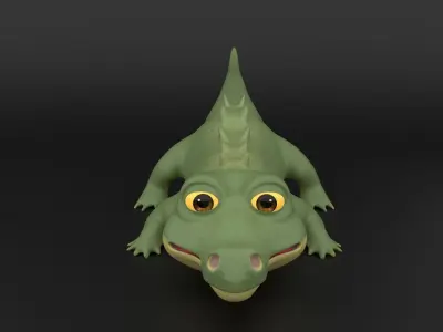 Stylized Crocodile 3D Model 3D model
