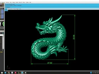 A4625 Zodiac Chinese Dragon Pendant 3D Model 3D print model