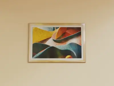Framed Artwork Abstract Geometric 9 3D model