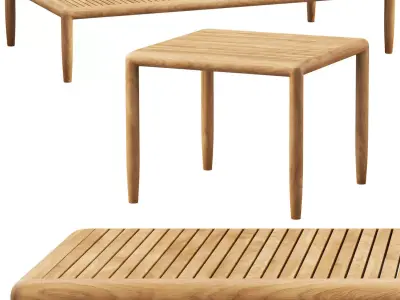 Brown Jordan Maldives coffee tables 2 options 3D model