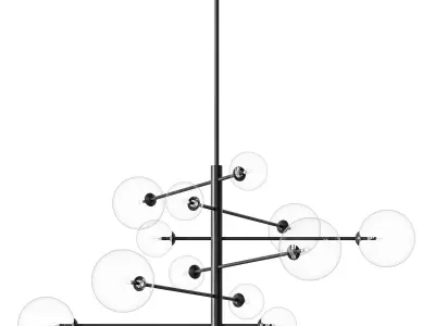 Chandelier Argento L 3D model