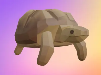 Low poly tortoise Low-poly 3D model