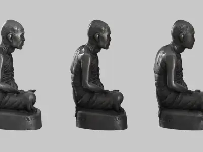 PSscanned Thai Buddha statue Pack 1 Low-poly 3D model