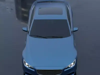 Dodge Charger SRT Hellcat 3D model Low-poly 3D model