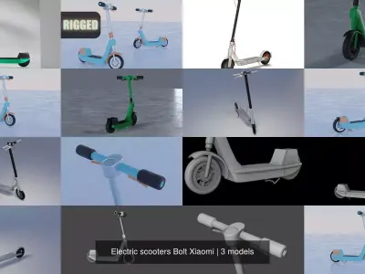 Electric scooters Bolt Xiaomi 3D Model Pack