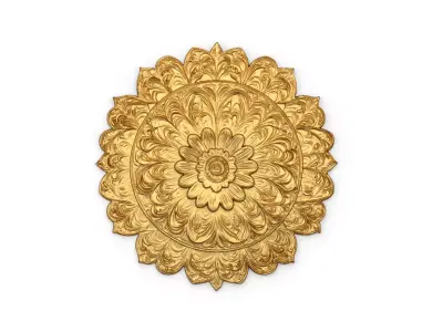 Rosette decorative ceiling medallion 01 3D model