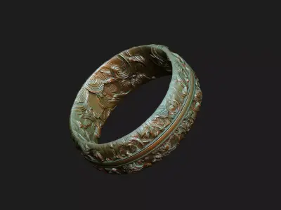 style oak design leaf gothic design royal basic gothic 3D print model