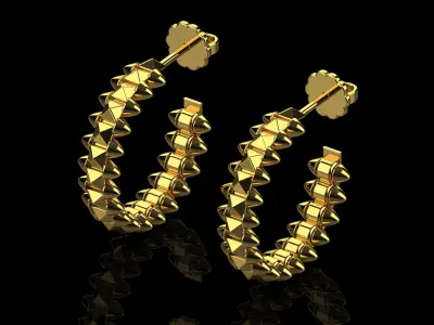 Woman Earrings 157 3D print model