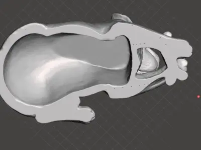 yellow lab puppy statue 3D print model