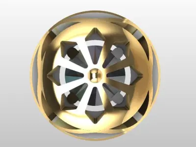 Earrings 3D print model 4
