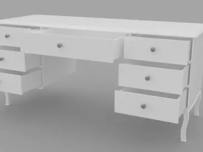 Painted Drawer Free low-poly 3D model
