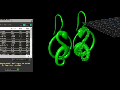 viper luxury earrings 3D print model