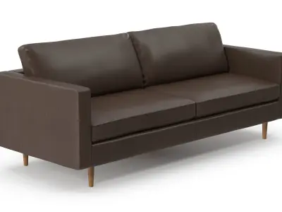 Sofa - Leather Low-poly 3D model