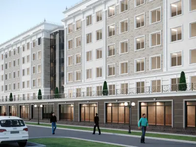 Residential complex 3D model