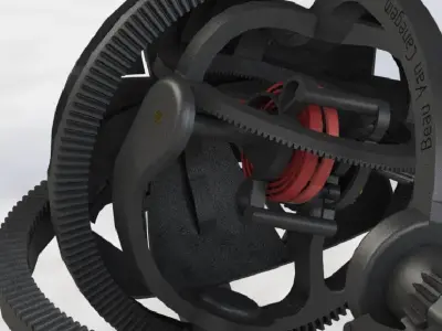 Gyroscope tourbillon - mechanical precision time machine 3D print model