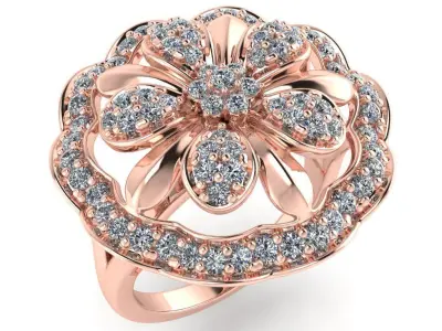 light weight gold diamond rings-C111116SKCH2026055-wt-10-15 3D print model