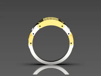  Luxury man Rolex design diamond ring modelror0033 3D print model