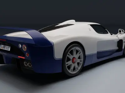 Maserati MC12 Low-poly 3D model