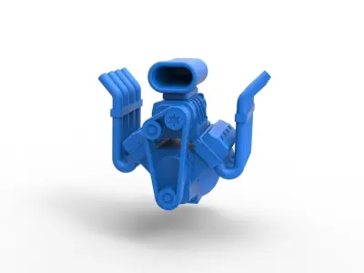 Engine V8 for Hot rod Scale 1 to 25 3D print model