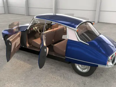 Citroen DS 23 - 1974 - old and restored version 3D model