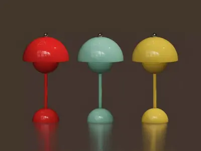 Retro Table Lamp Free low-poly 3D model