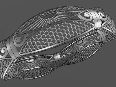 1177 Solar Swirl Bangle 60MM-12gm 3D print model