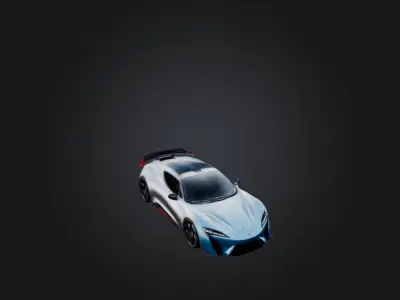 sports car  Low-poly 3D model