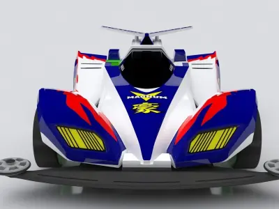 3DMAX2018 4WD CAR racing 3D model-SLCF 3D model