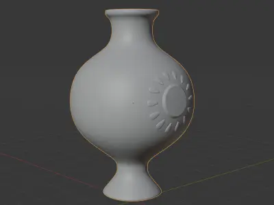 a jar whit a very beautiful design Free low-poly 3D model
