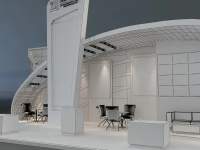 Booth Exhibition Stand a230b 3D model