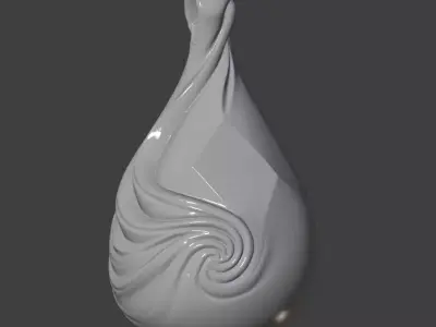 Spiral Teardrop Art Pendant  3D print model
